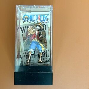Onepiece collectible Luffy FigPin — Red Jacket, Blue Shorts, Yellow Sash